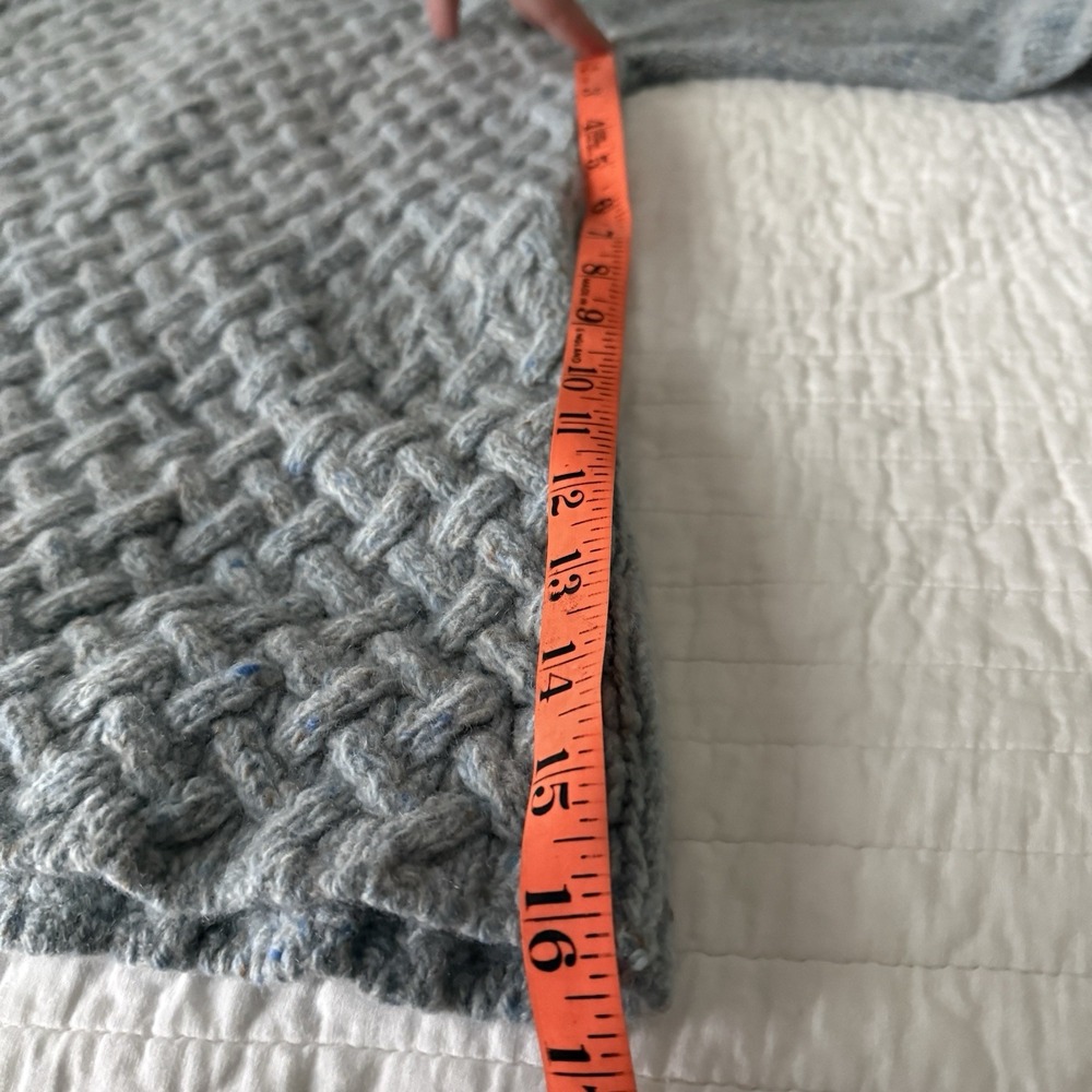Irelandseye Wool Cashmere Trellis Sweater Womens Sm Blue Fisherman $167 Retail! - Picture 7 of 11